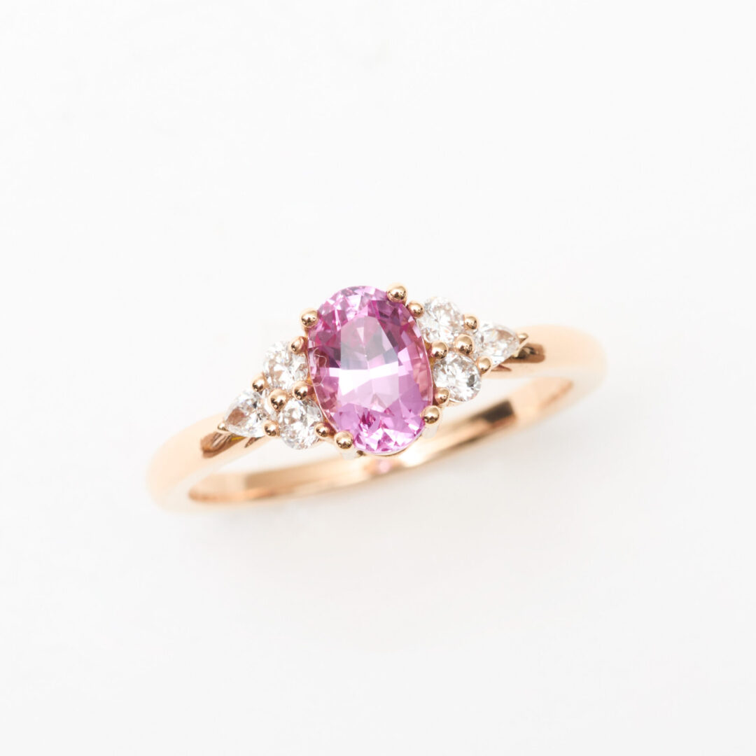 bague saphir rose