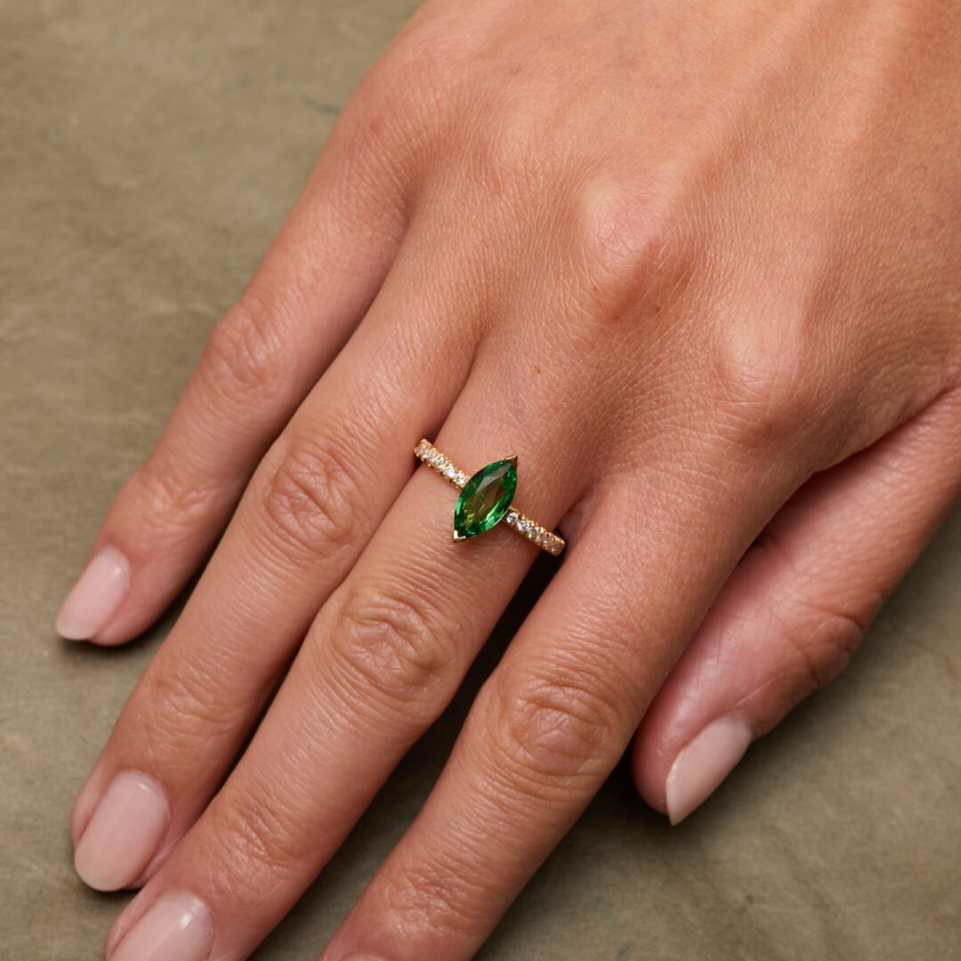 bague tsavorite