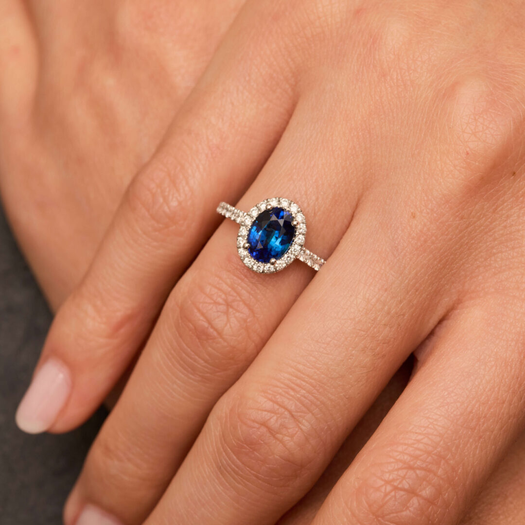 Bague Jaffna Saphir Bleu