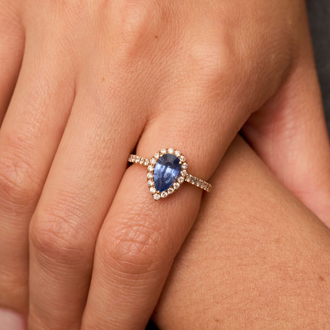 Bague Jaffna Saphir Bleu