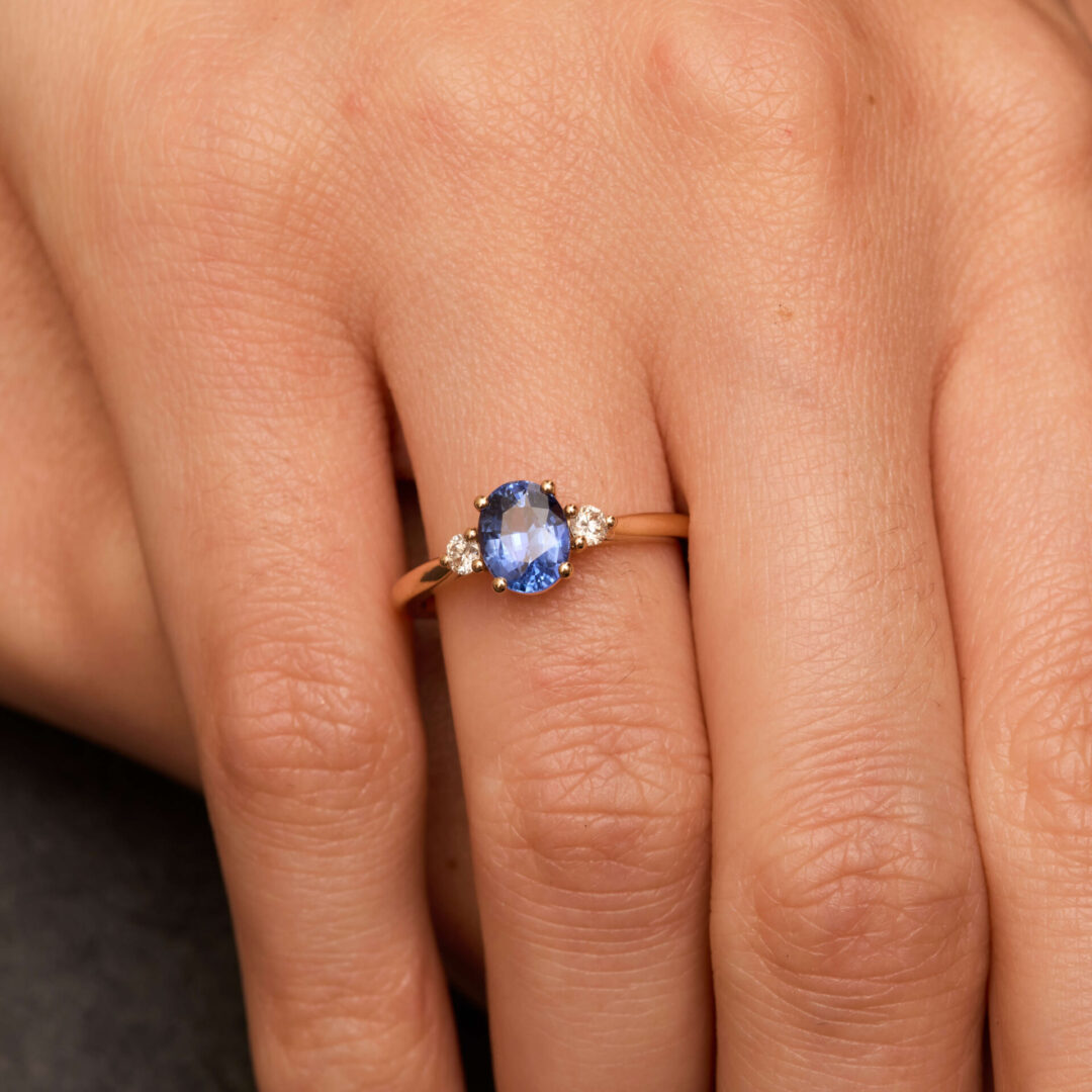 Bague elahera Saphir Bleu