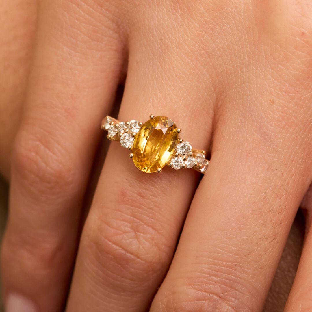Bague Saphir Jaune