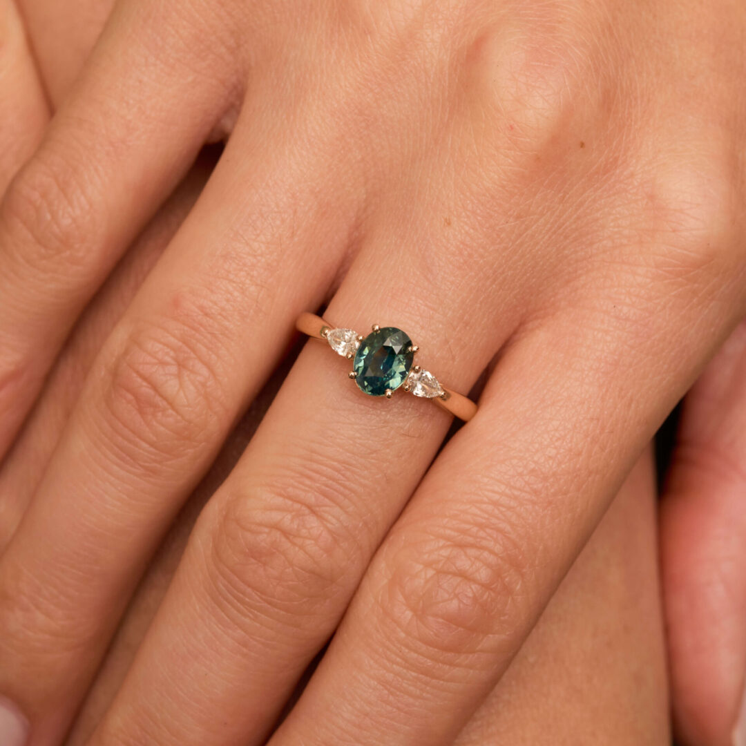 Bague Trilogie Saphir Teal