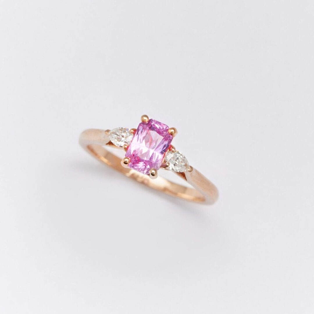 bague saphir rose