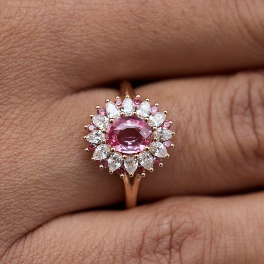 Bague Saphir Padparadscha