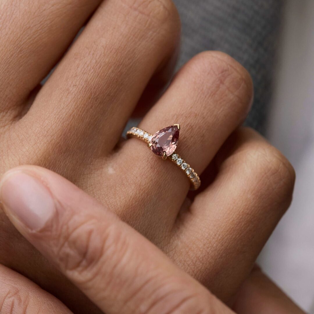 Bague Saphir Padparadscha