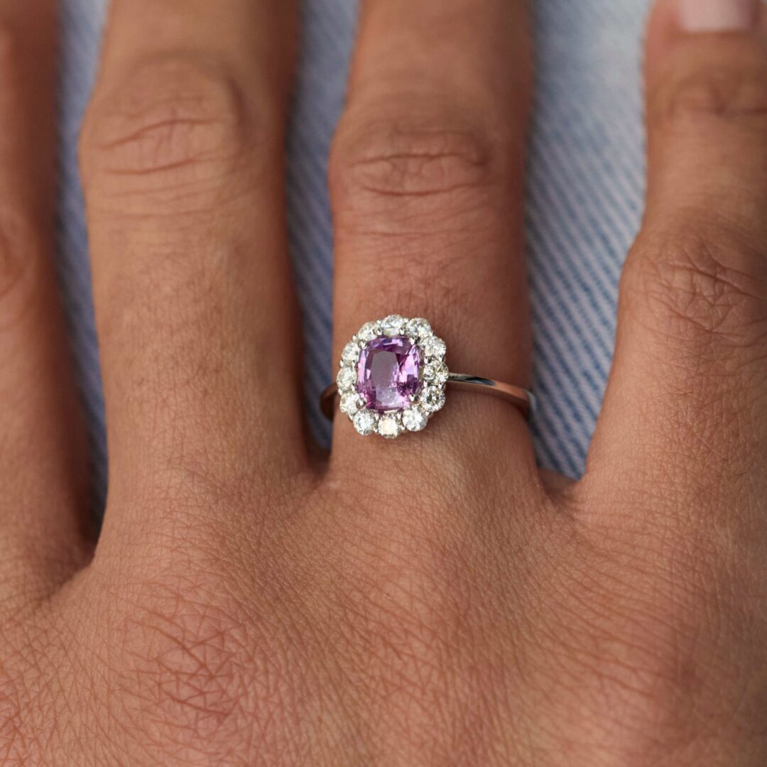 Bague Saphir rose