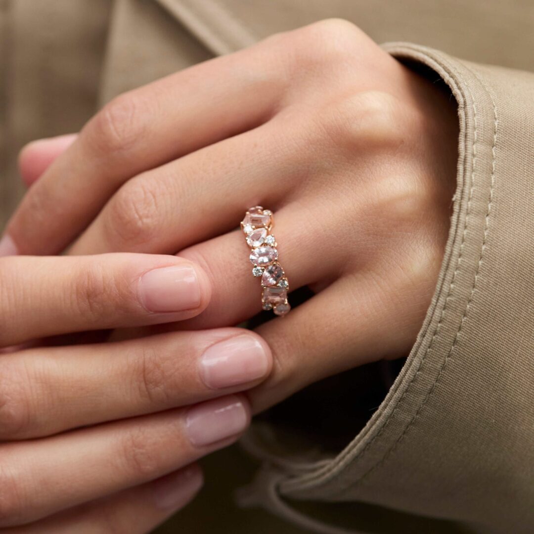 Bague Constellation - Saphir Pêche 2.35 carats