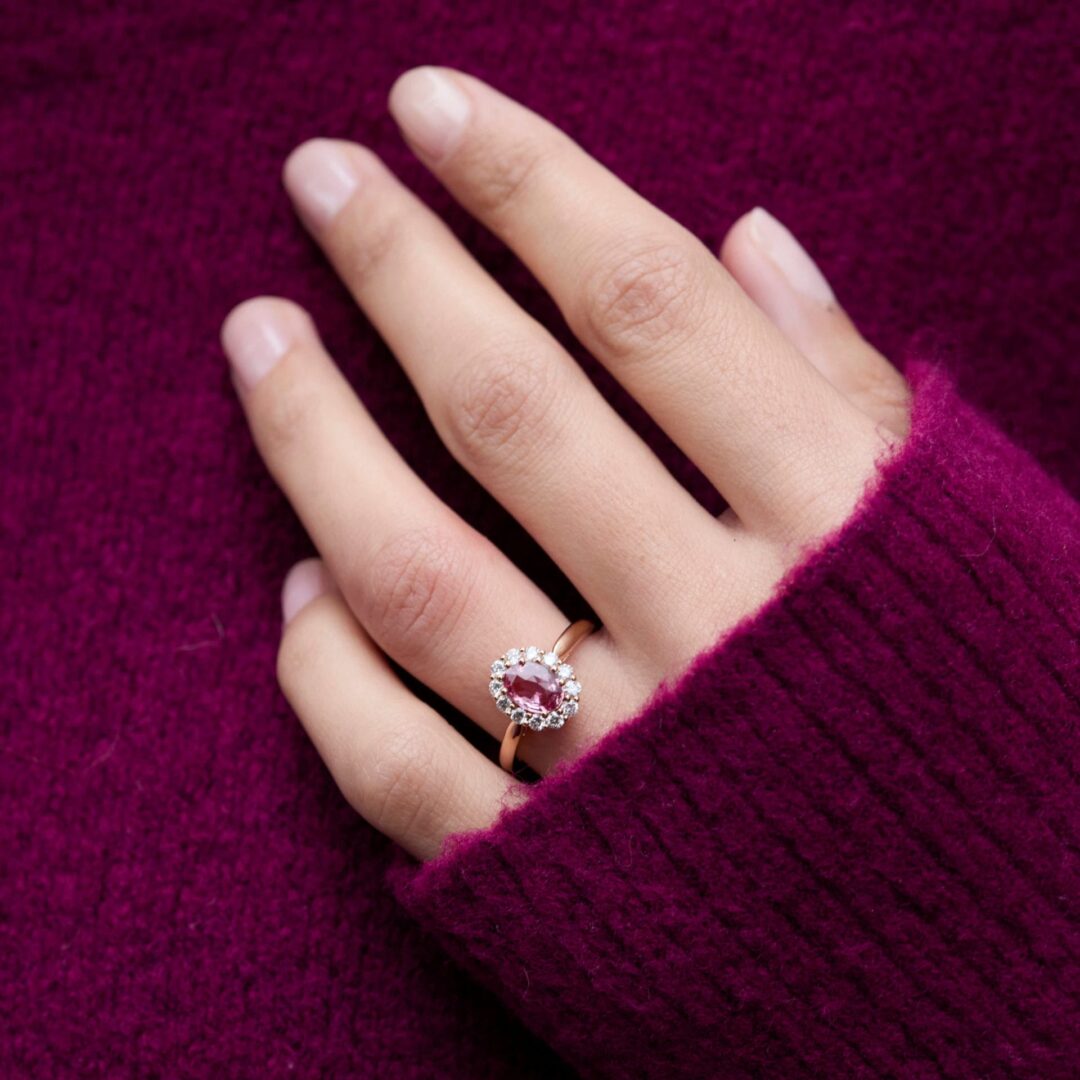 Bague Saphir Padparadscha