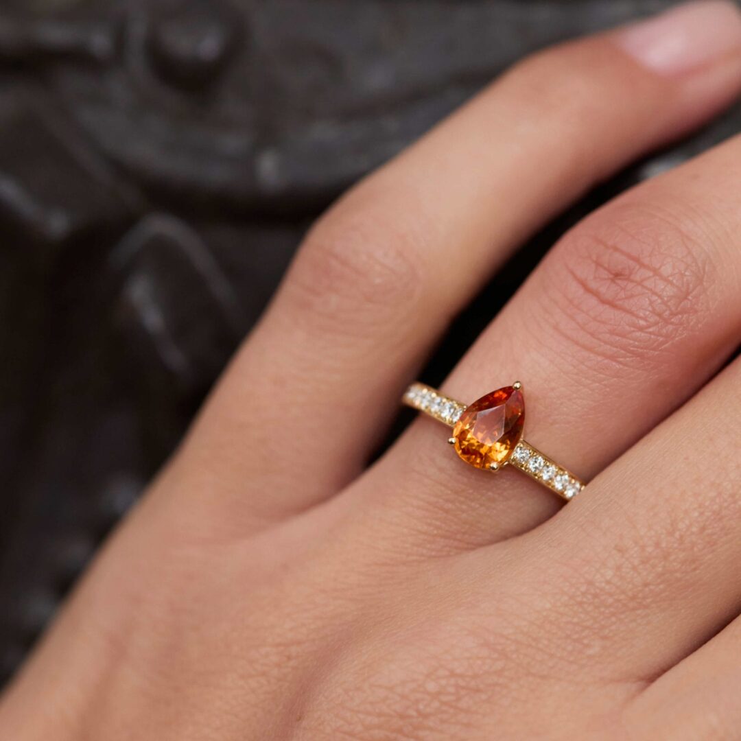 Bague Trinco - Grenat Mandarin 1.11 carats