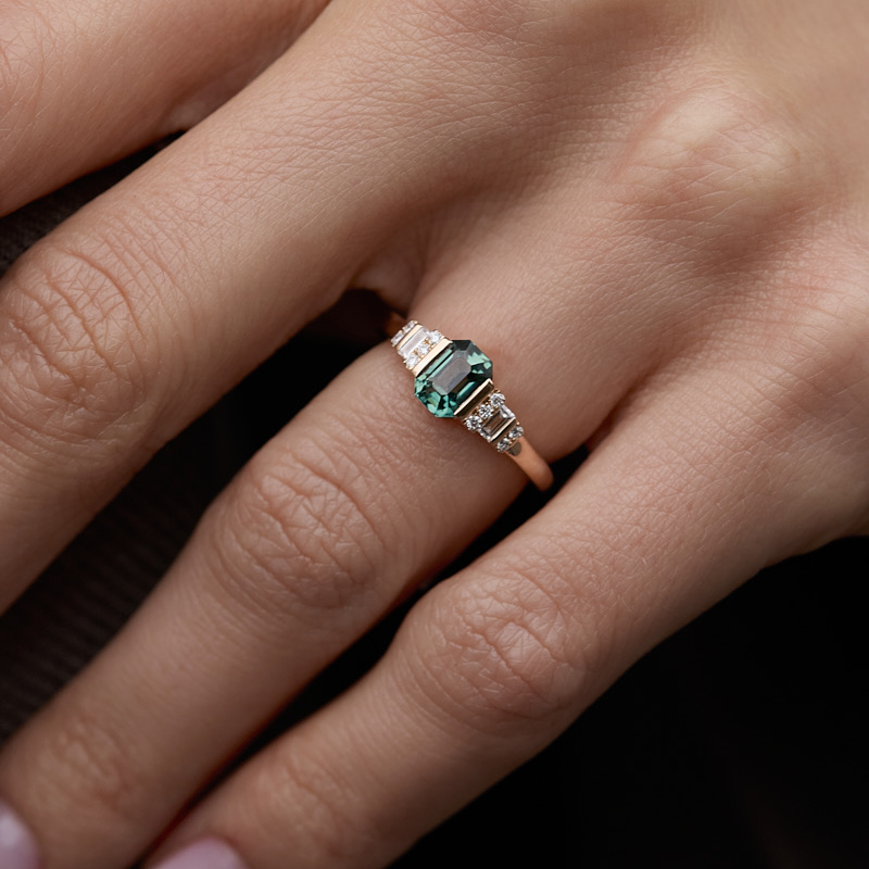 Bague Saphir Teal