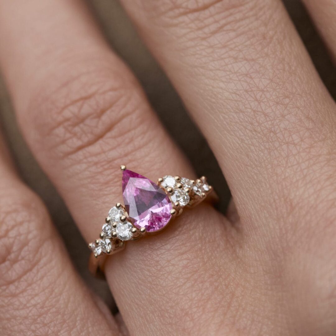 Bague saphir rose
