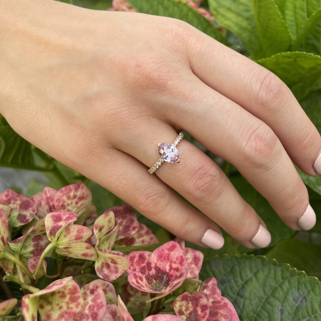 Bague Saphir Padparadscha