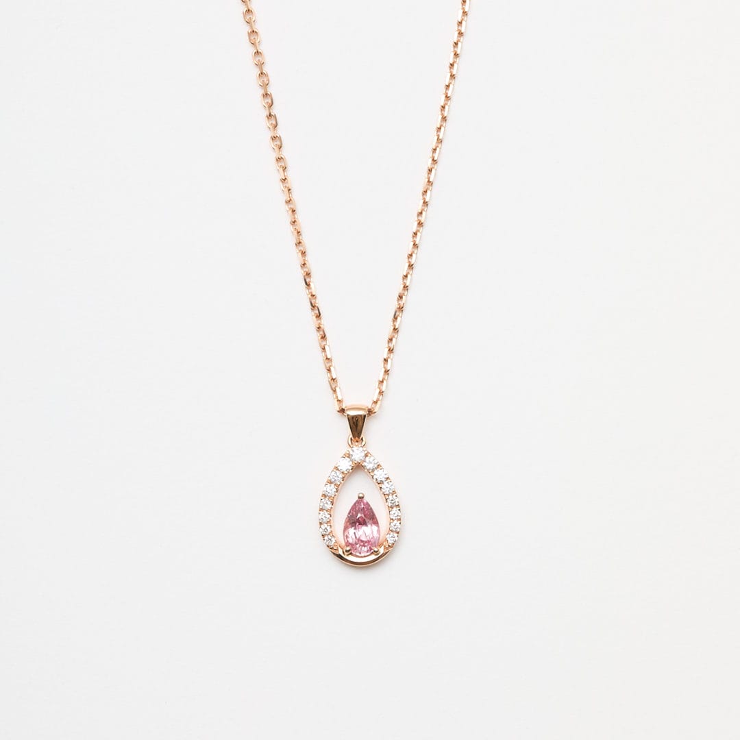 Collier Saphir Padparadscha