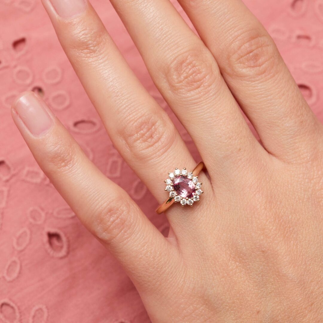 Bague Saphir Padparadscha