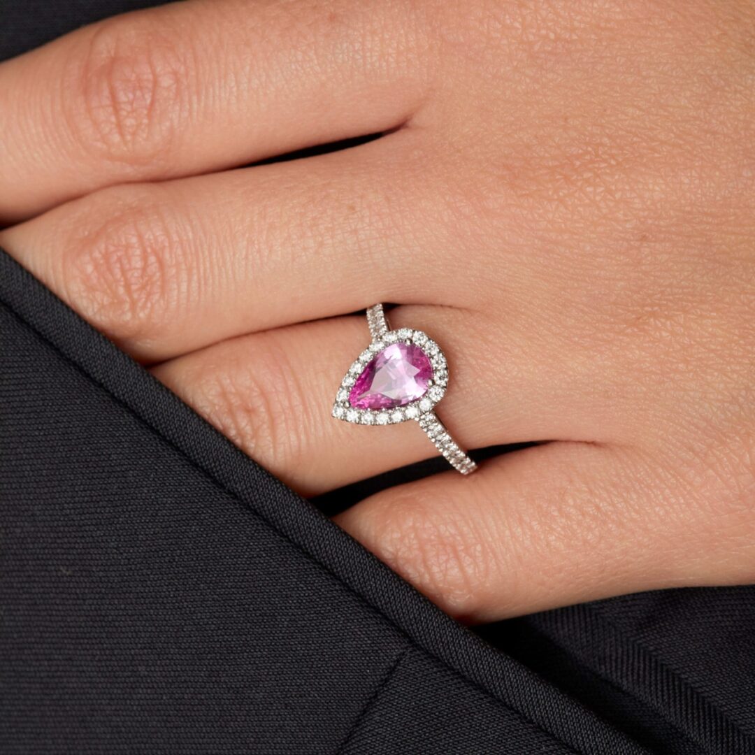 Bague Saphir rose