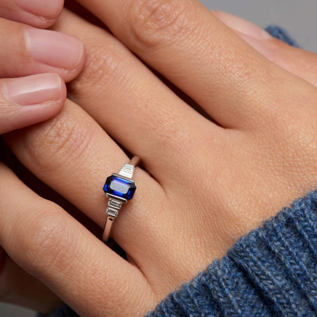 Bague Esmeralda - Saphir Royal Blue 1.03 carats