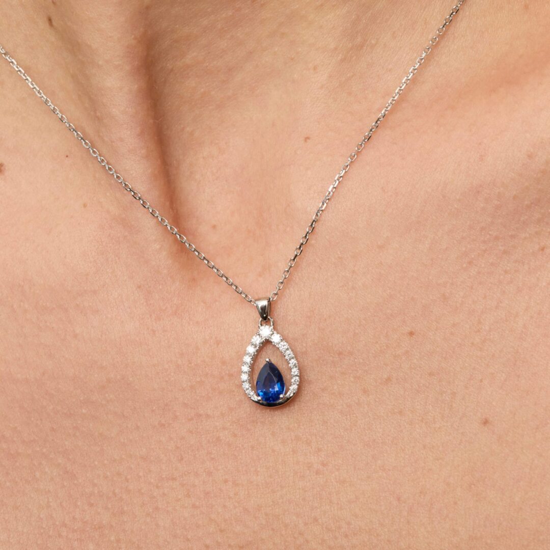 Collier Devi - Saphir Peacock 1.00 carats