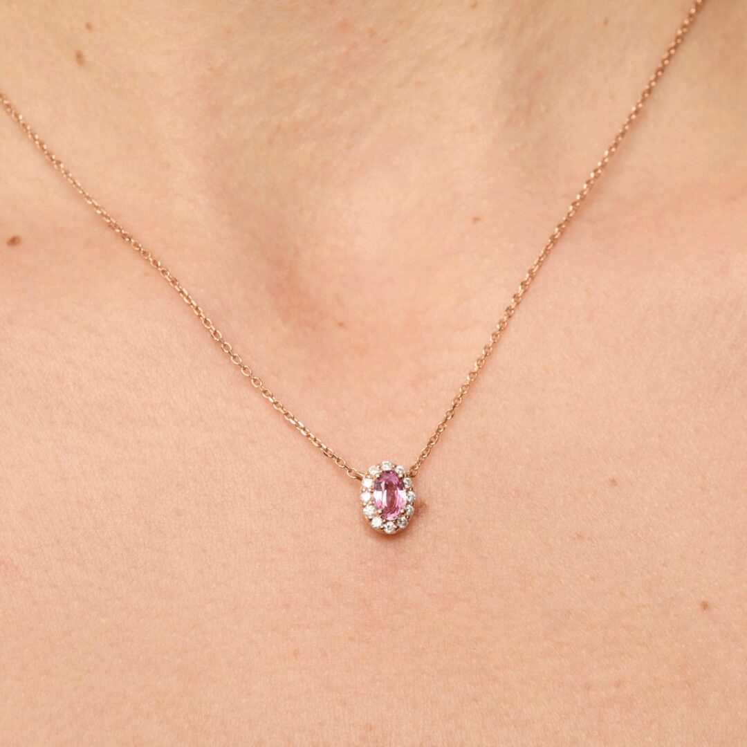 Collier Padparadscha