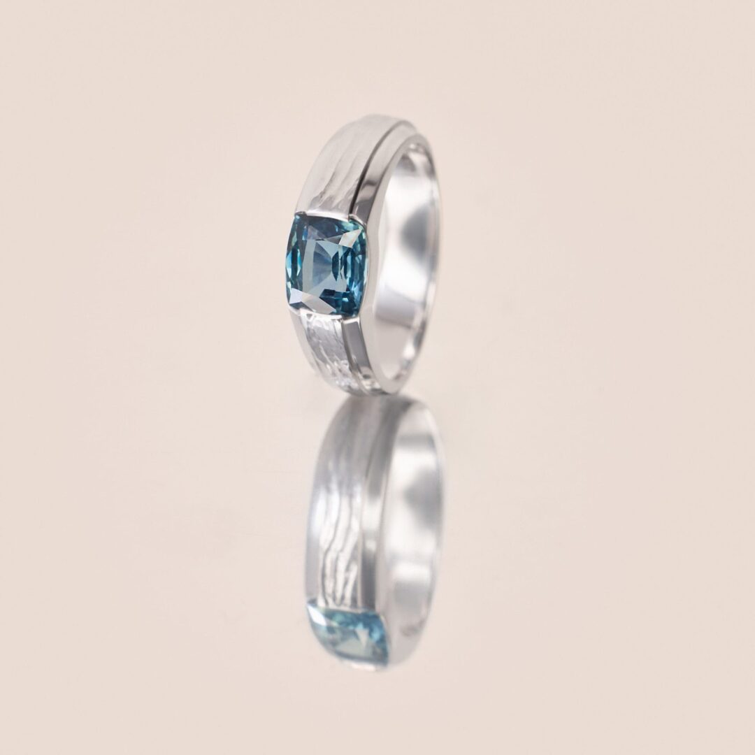 Bague Gabriel - Saphir Teal 2.02 carats