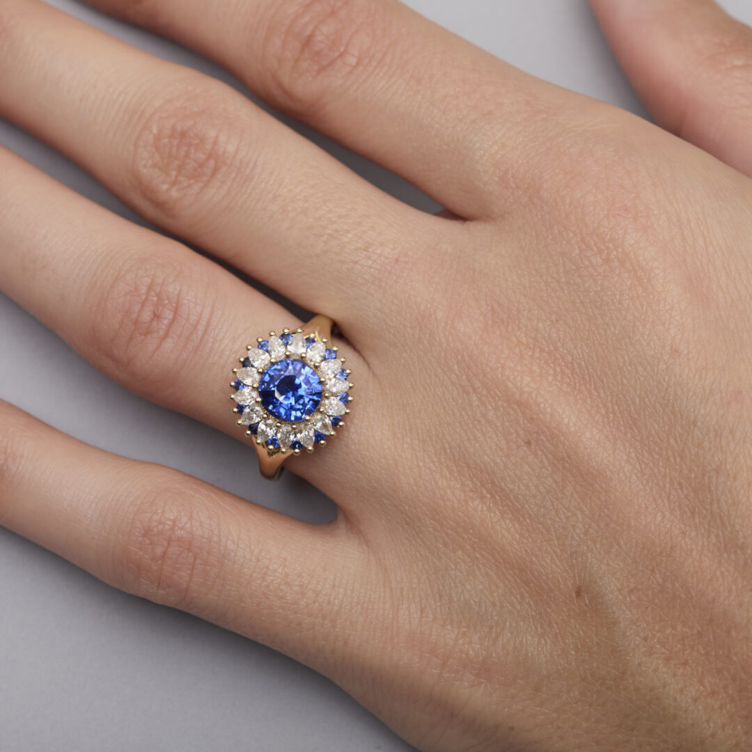 Bague saphir bleu