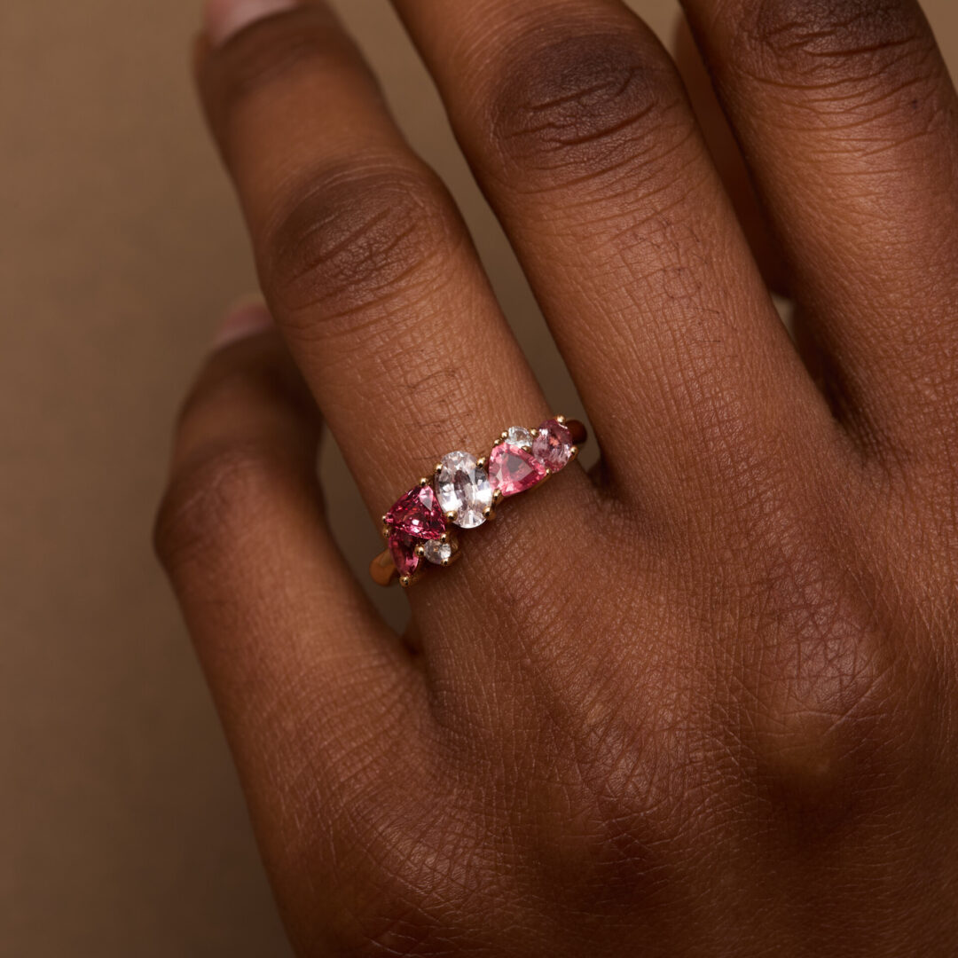 bague spinelle et saphir