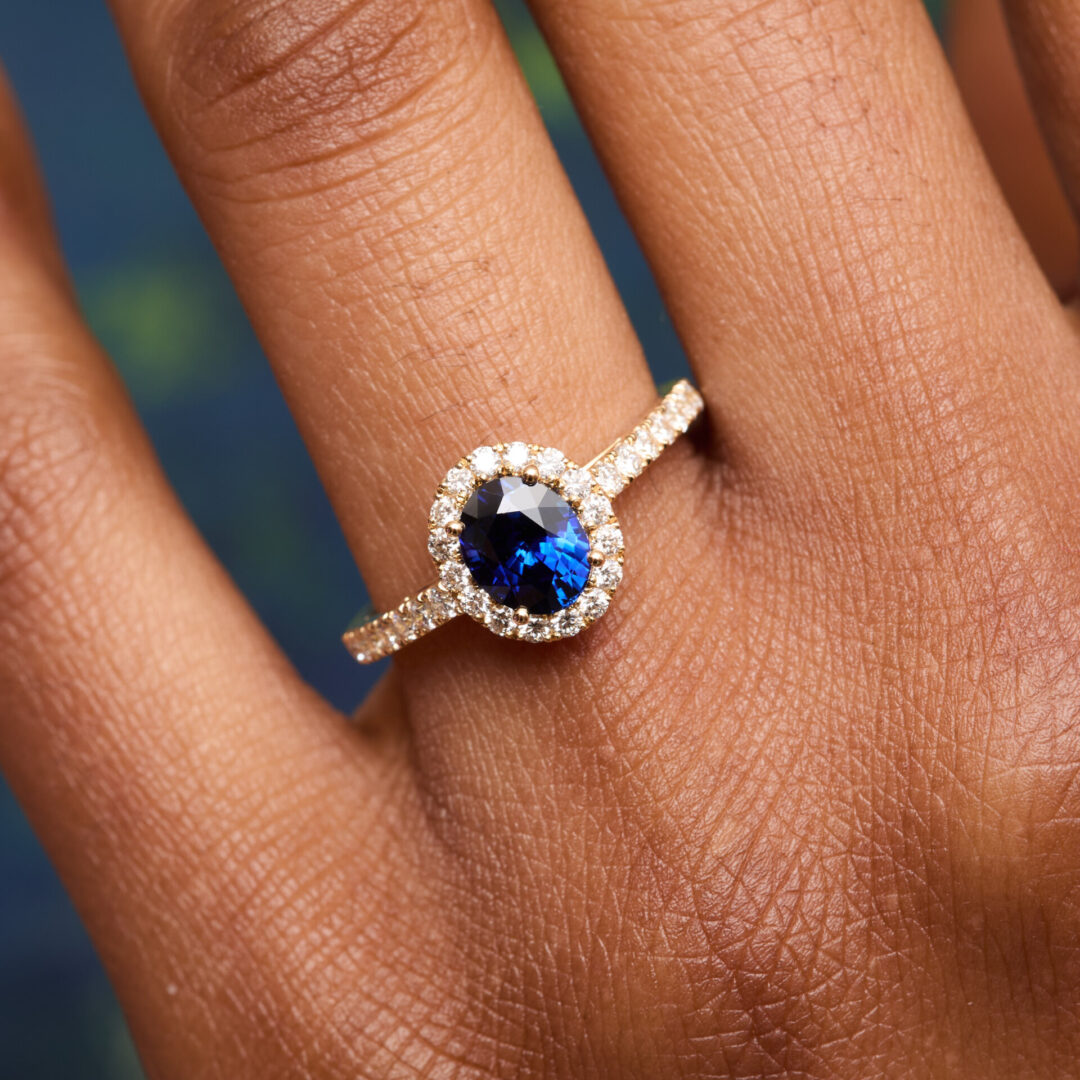 bague saphir or jaune