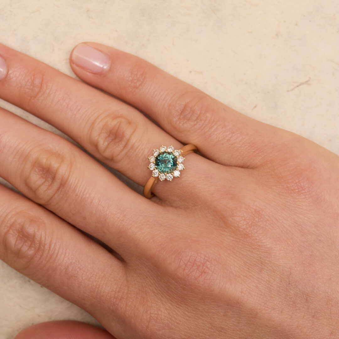 bague saphir teal