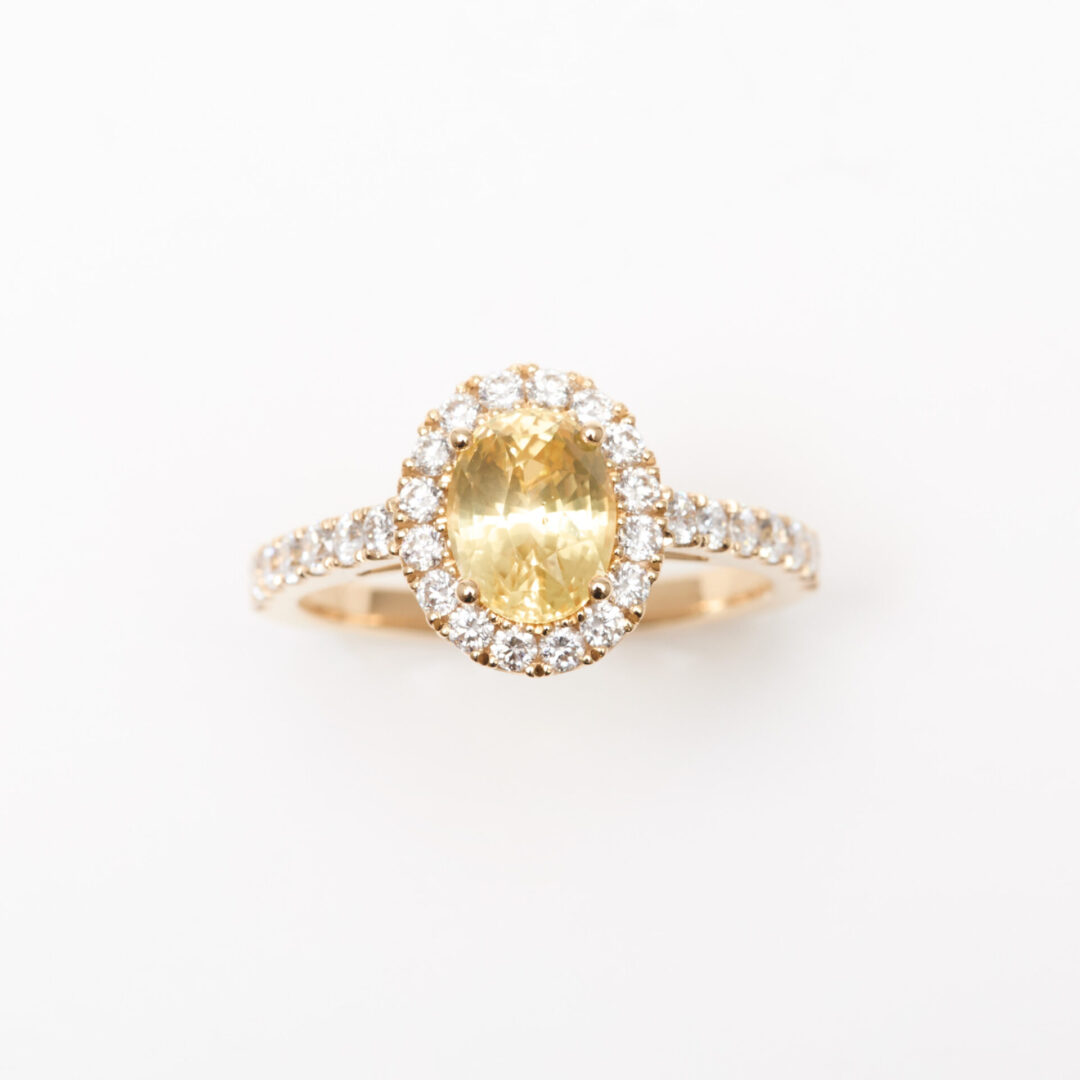 bague saphir jaune