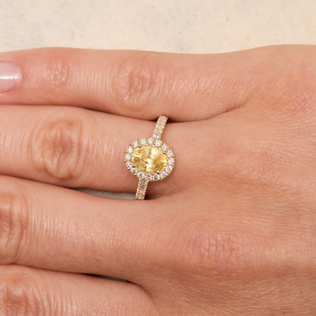 bague saphir jaune
