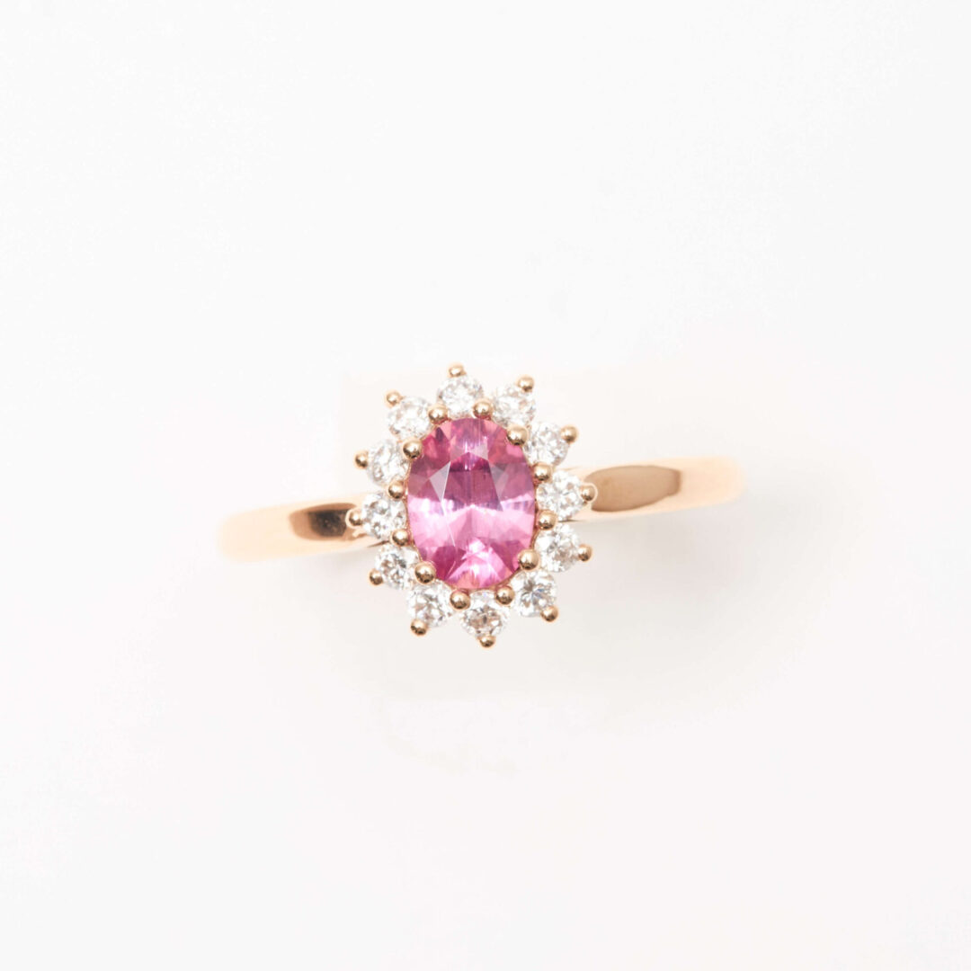 Bague marguerite saphir