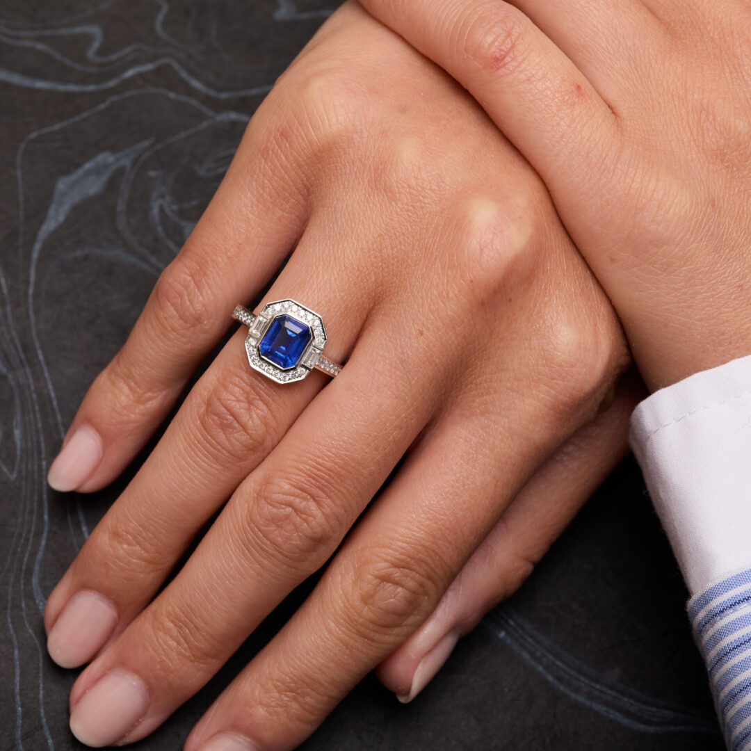bague saphir art deco