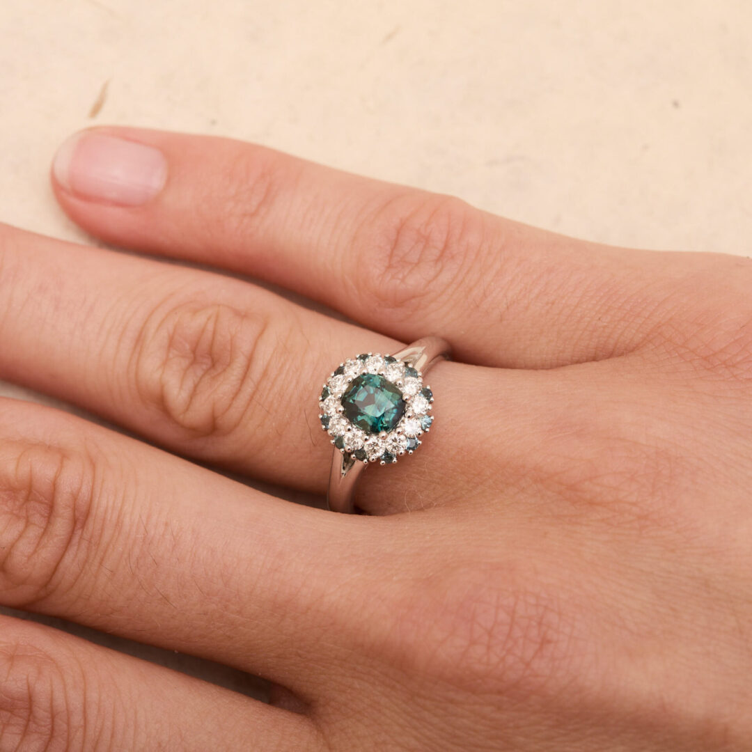 bague saphir teal