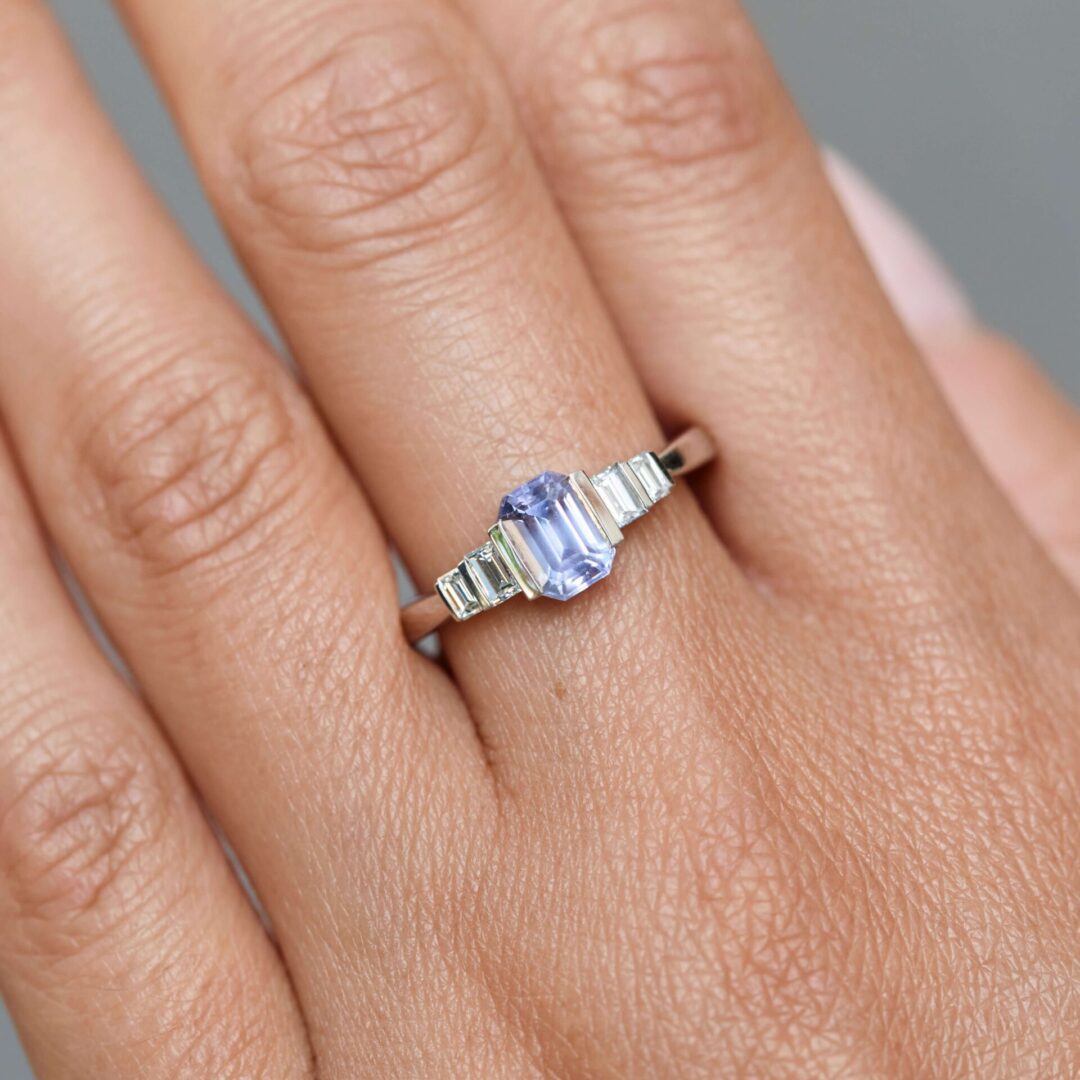 Bague Saphir Lavande