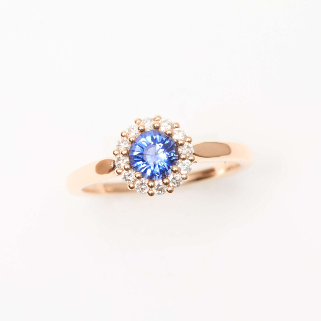 Bague Pompadour Saphir Bleu