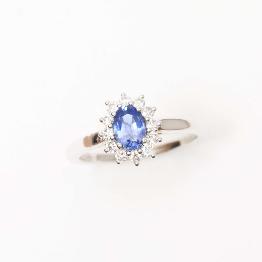 Bague Marguerite Saphir Bleu