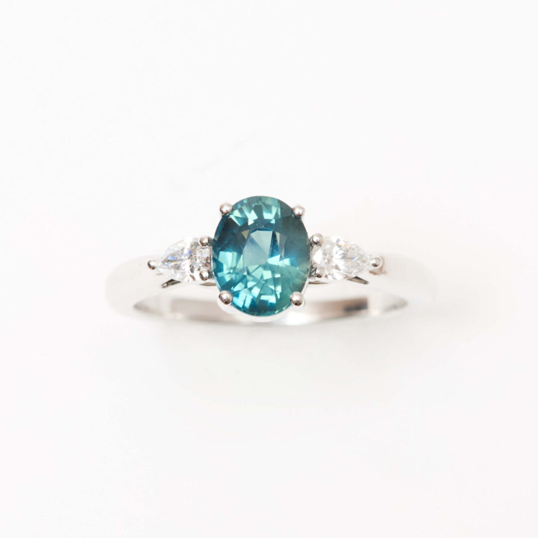 Bague Trilogie Saphir Teal
