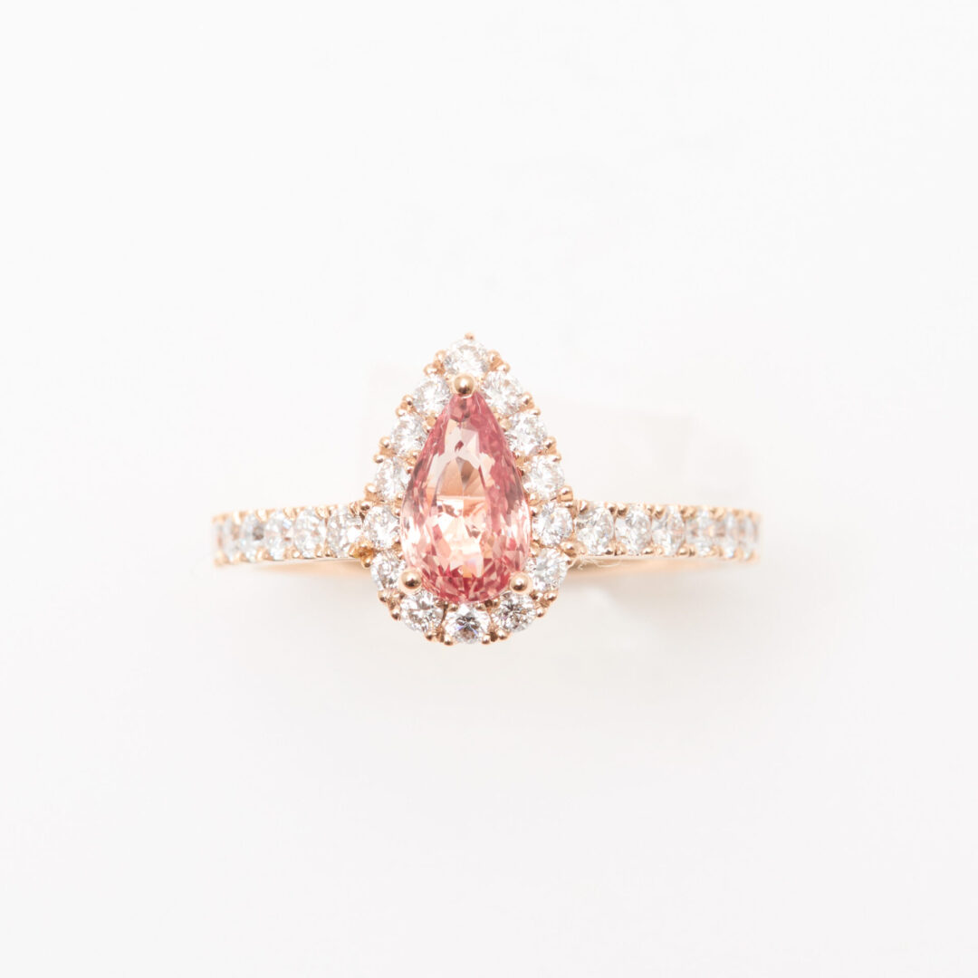 Bague Saphir Padparadscha