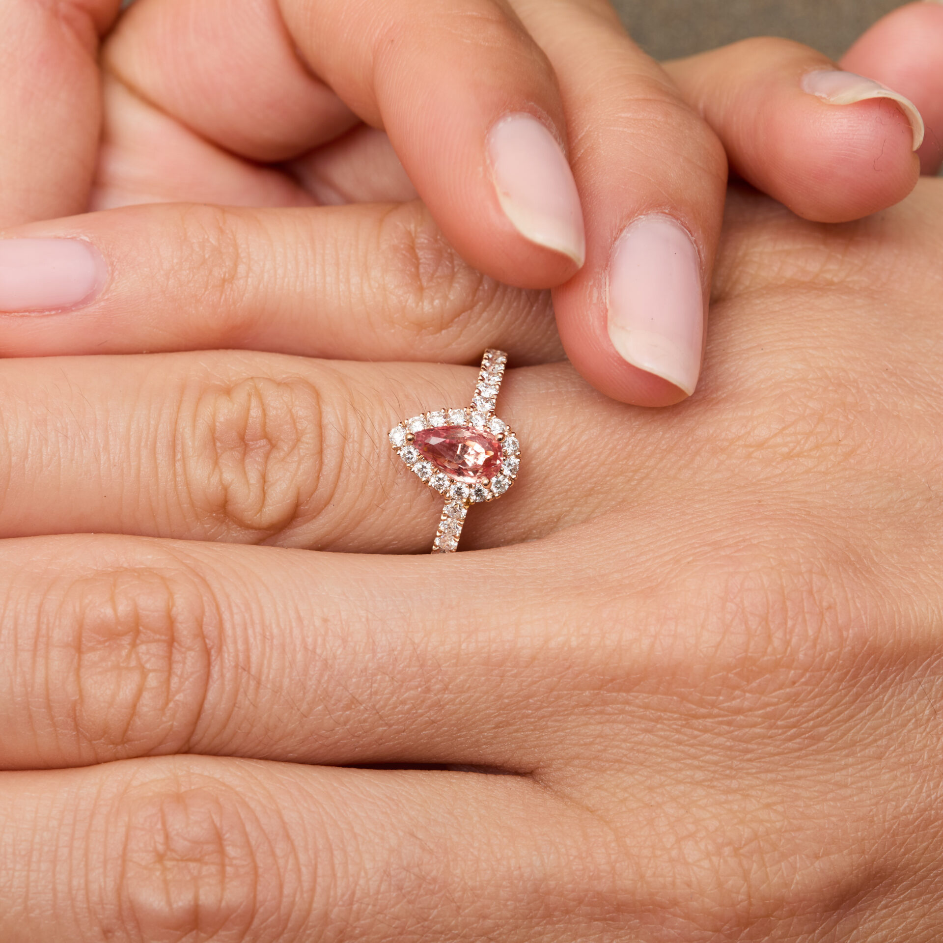 Bague Saphir Padparadscha