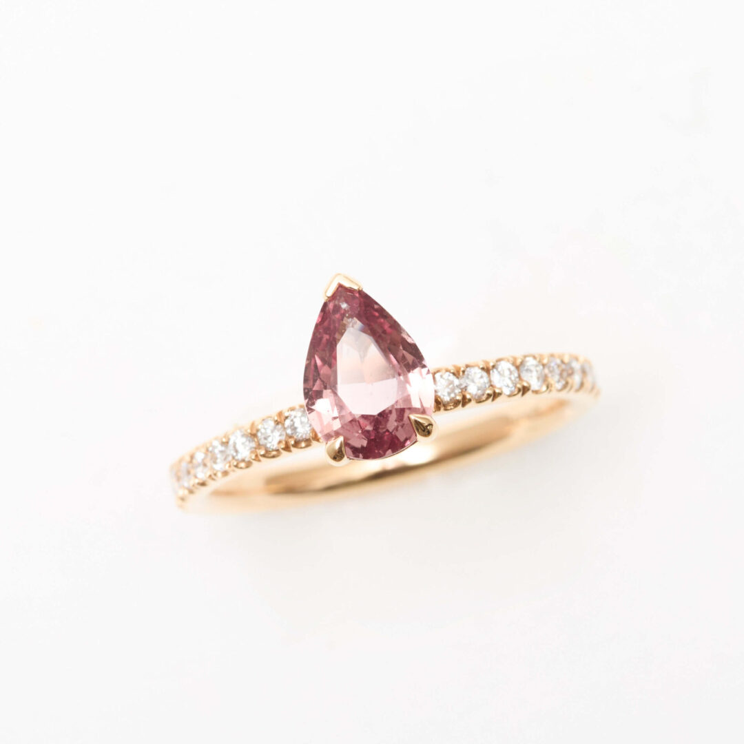 Bague Saphir Padparadscha