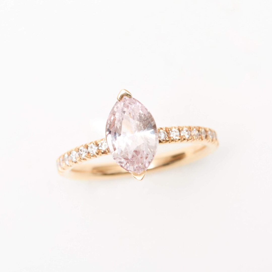 Bague Saphir Padparadscha