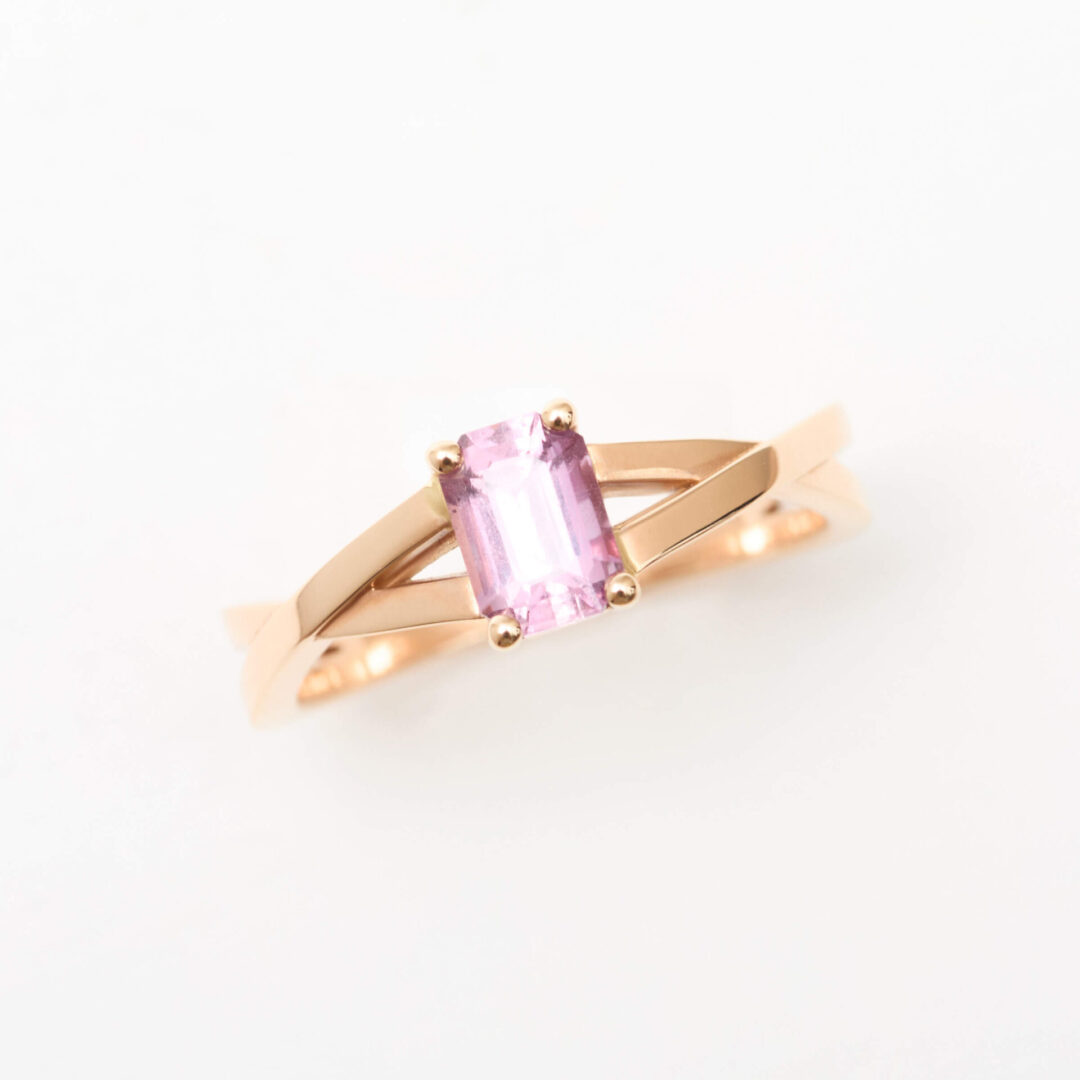 Bague Saphir rose