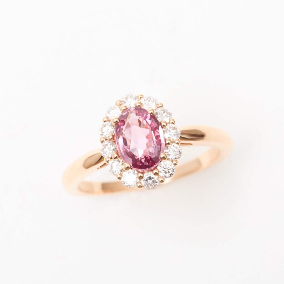 Bague Saphir Padparadscha