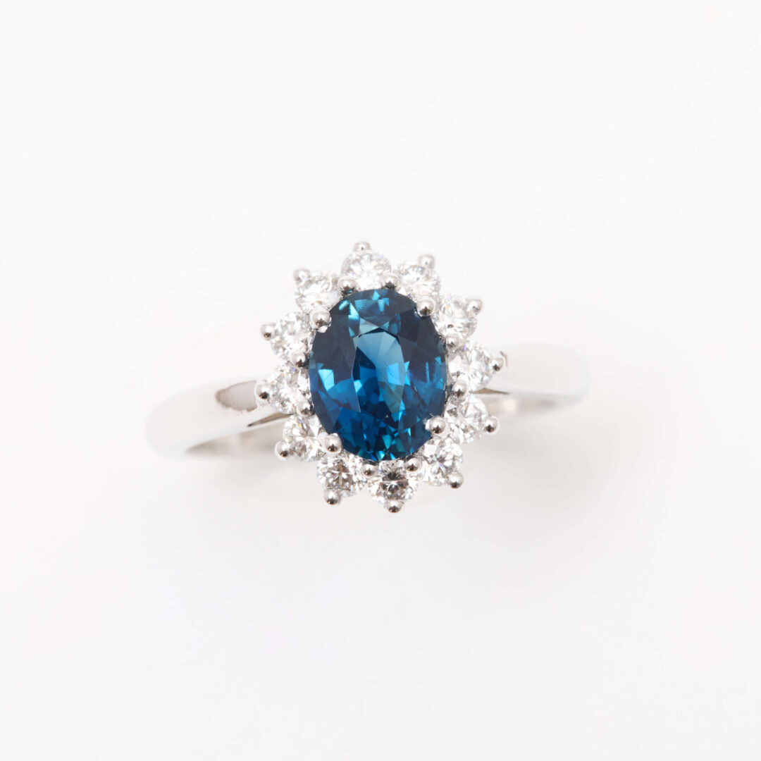 Bague Marguerite Saphir Teal