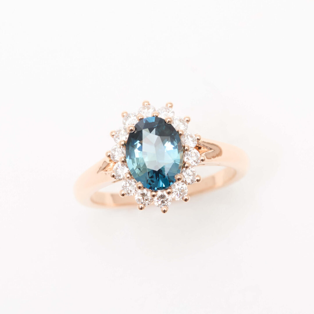 Bague Marguerite Saphir Teal