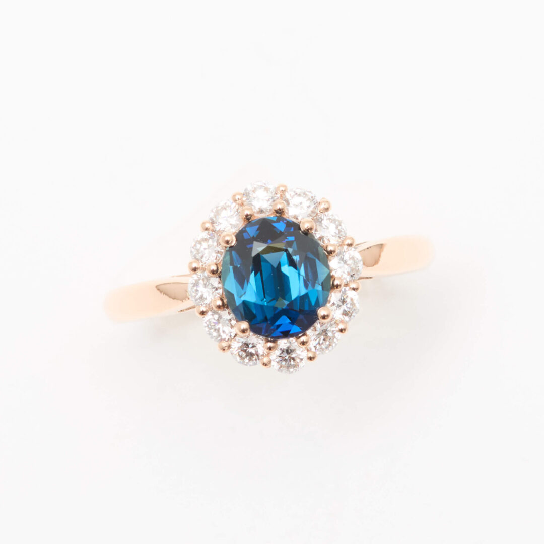 Bague Marguerite Saphir Teal