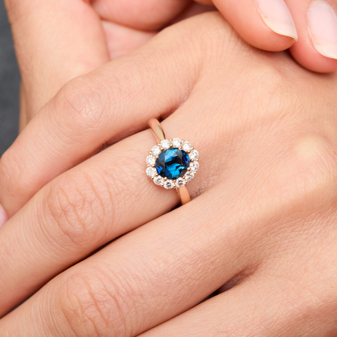 Bague Marguerite Saphir Teal
