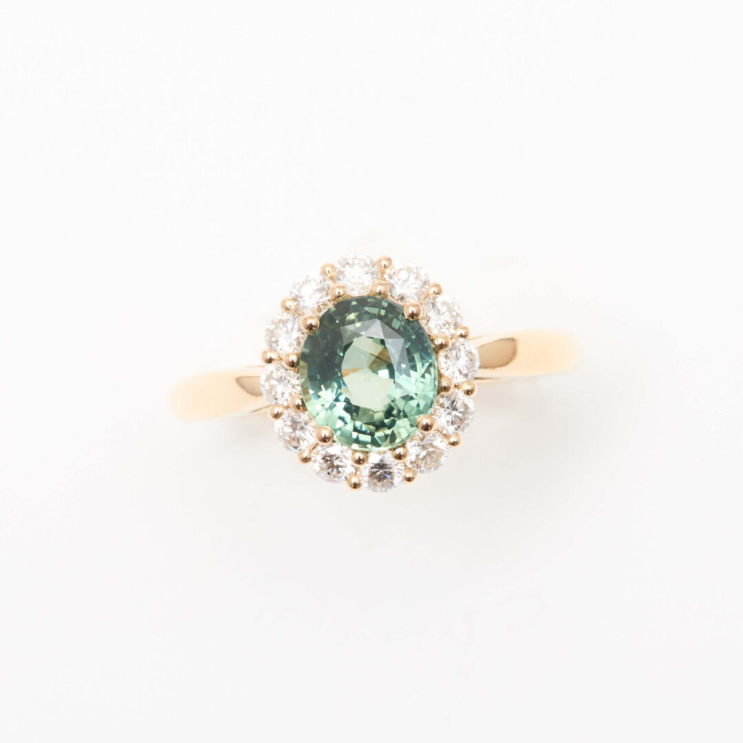 Bague Marguerite Saphir Teal