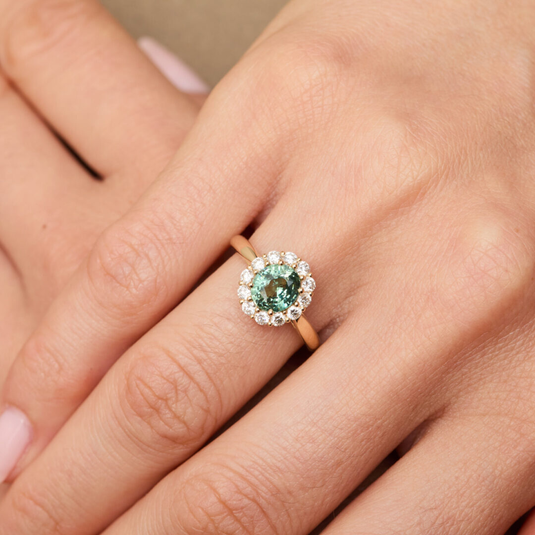 Bague Marguerite Saphir Teal