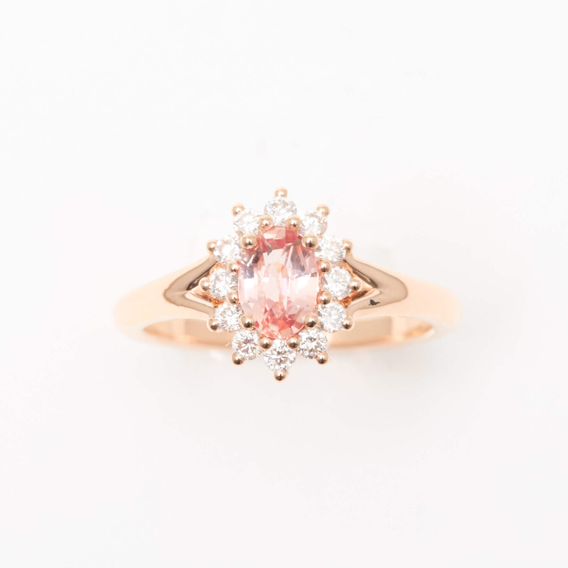 Bague Marguerite Saphir Padparadscha
